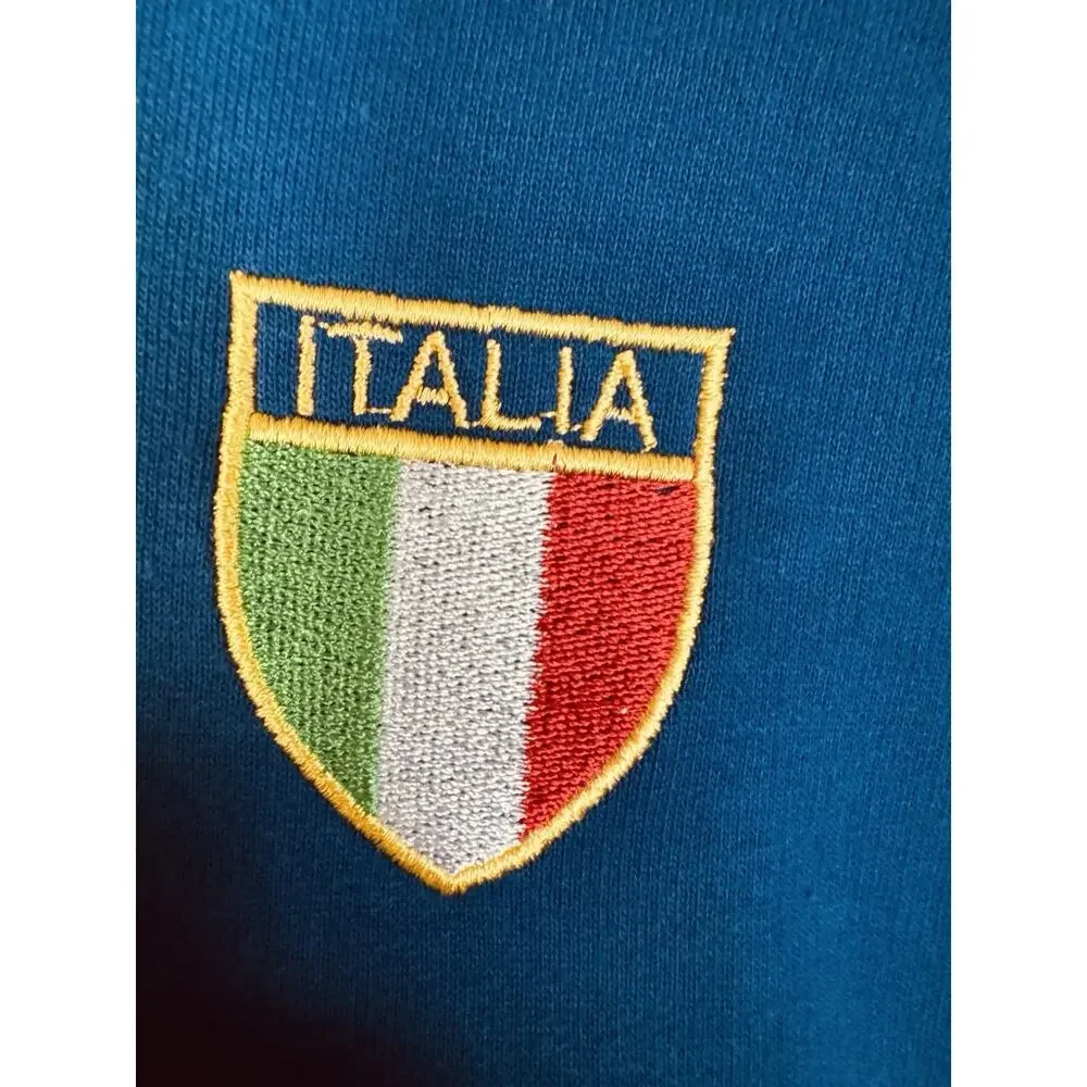 Italia Men’s Sweatshirt I.T.S Brand Made In Italy Sz Large Zip Up